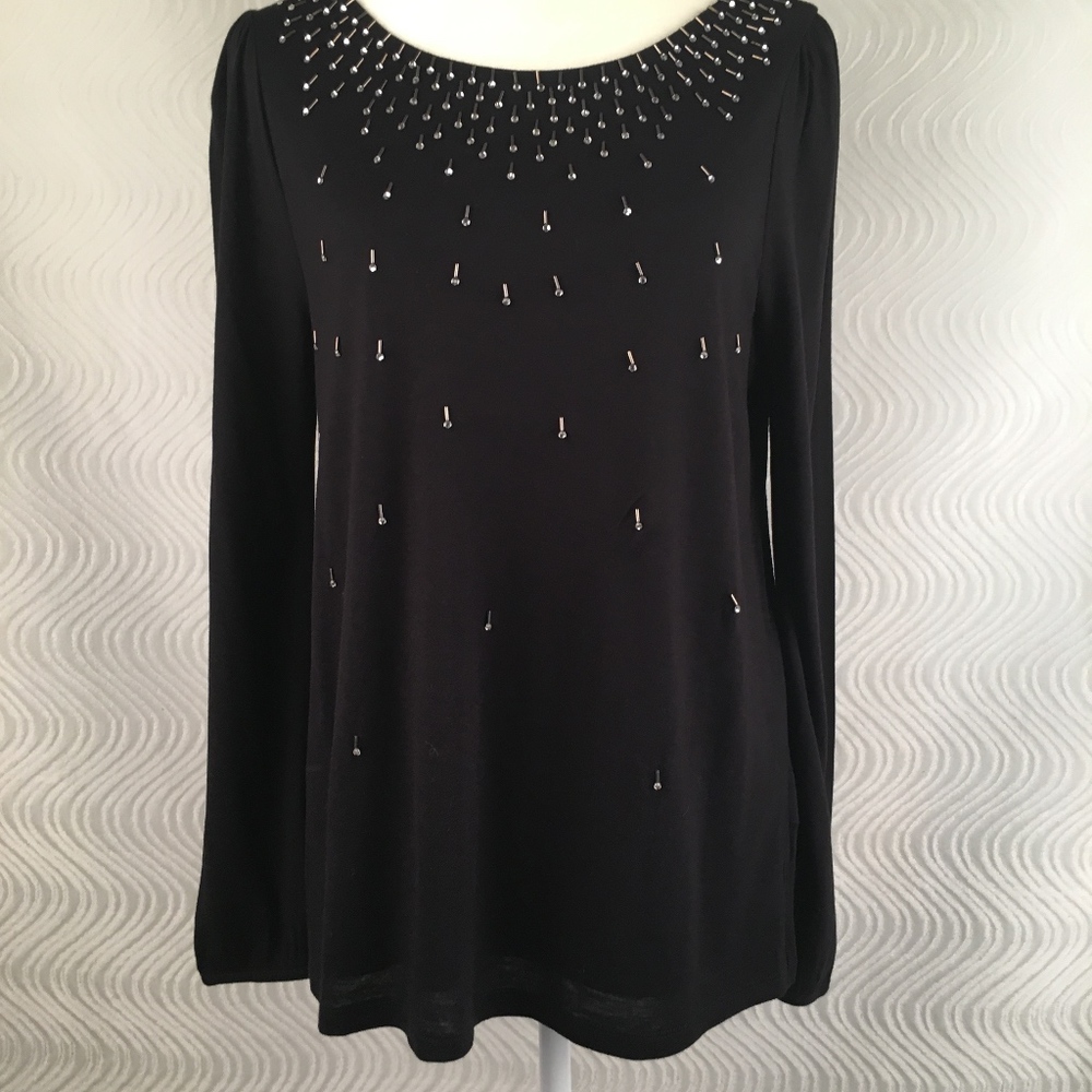 NWOT Boden Black Long Sleeve Top, 8